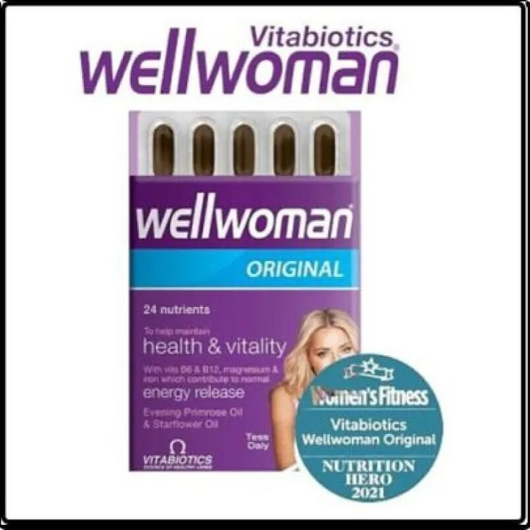 قرص Wellwoman همراه با آهن، بیوتین، روغن گل شبتاب