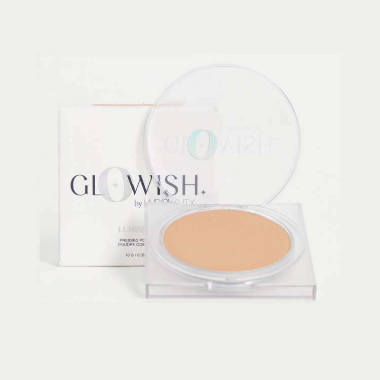 پودر فشرده Glowish هدی بیوتی رنگ 04 برای جلوه طبیعی