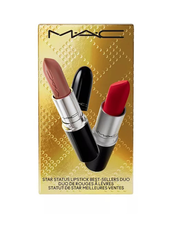 پک رژ لب MAC Ruby Woo و Lustreglass Thanks It’s MAC فولسایز