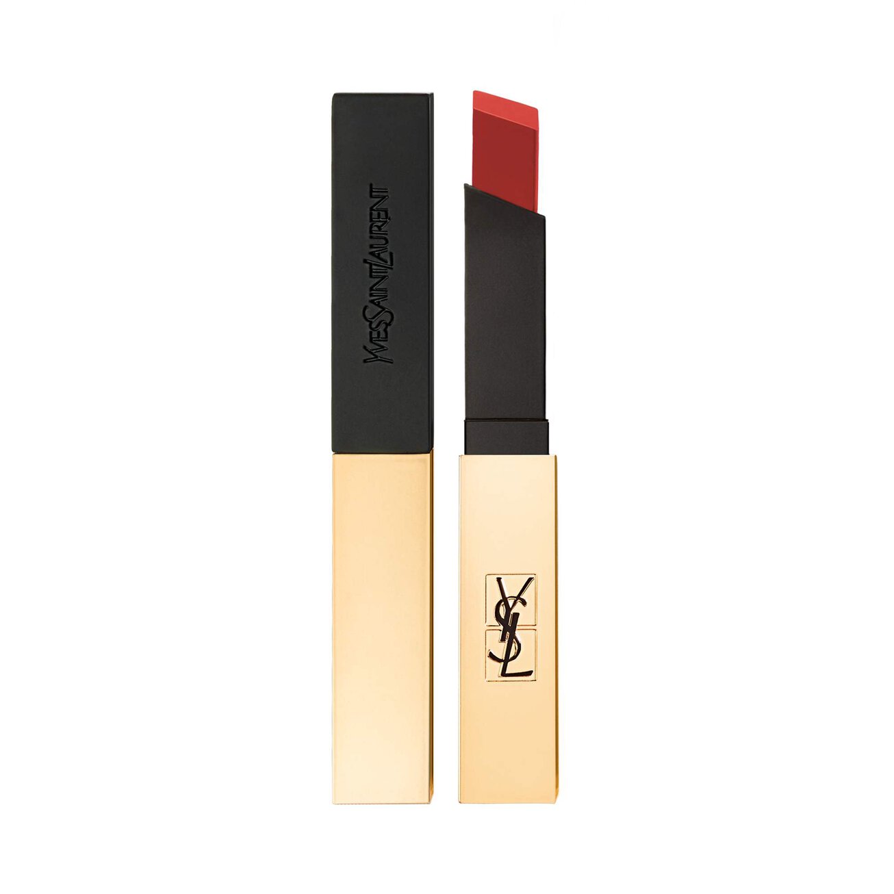 رژ لب جامد YSL مدل The Slim شماره 21 Rouge در بسته‌بندی لوکس