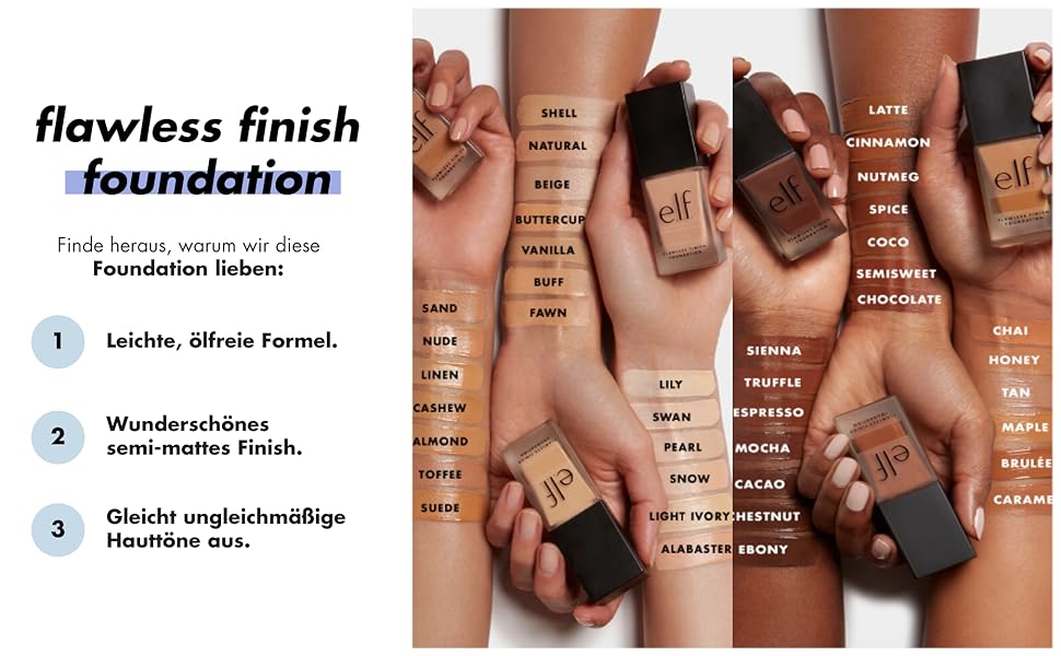 e.l.f. کرم‌پودر فینیش ساتن ضد تست حیوانات