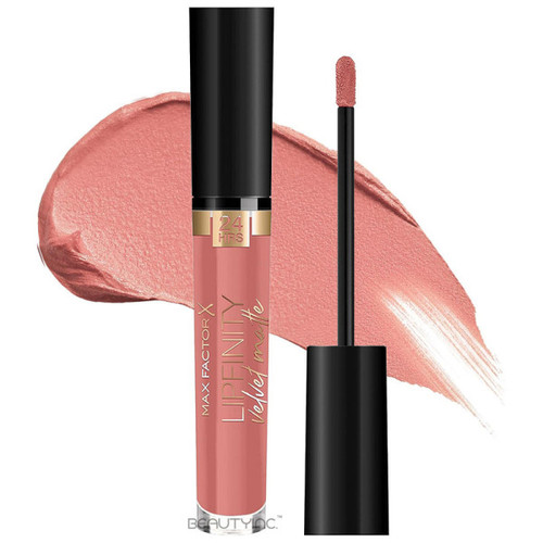 رژلب مایع مکس فاکتور Lipfinity Velvet Matte رنگ 065 Vanity Brown