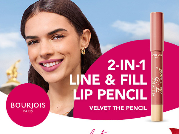 Bourjois Velvet Lipstick Pencil 04 Less is Brown با بافت مات