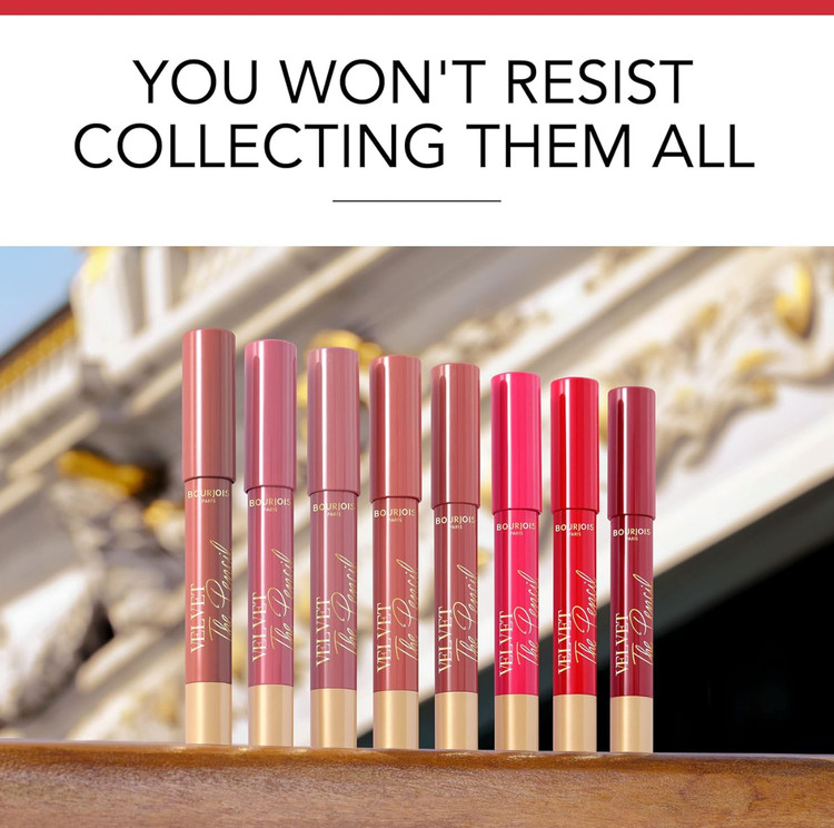 مداد رژلب وگان بورژوا مدل Velvet Lipstick Pencil رنگ Less is Brown