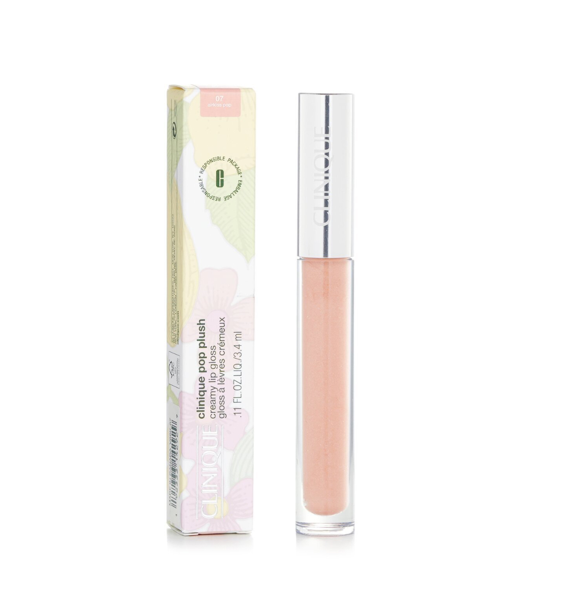 Clinique Pop Plush Creamy Lip Gloss – 07 Airkiss بسته‌بندی اصلی