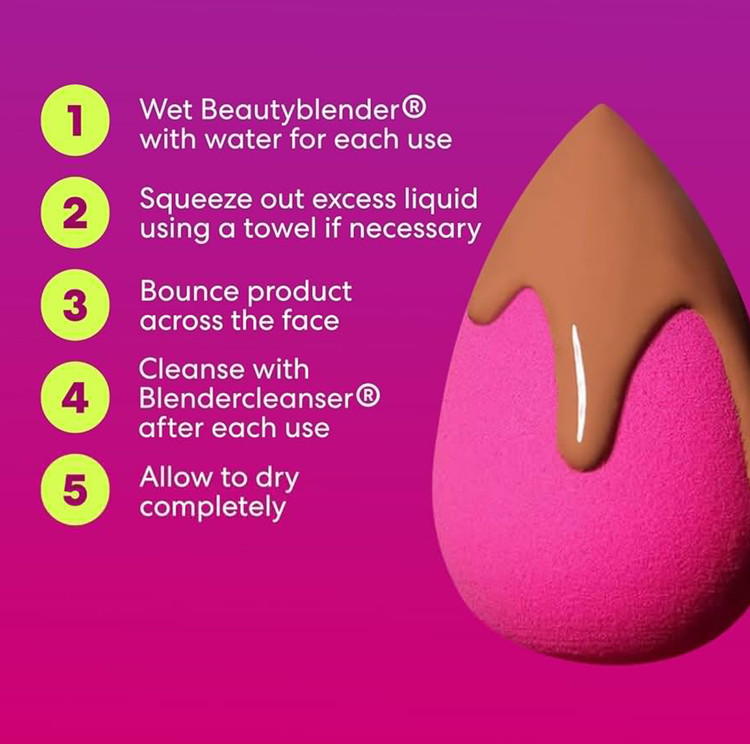 Pink Beauty Blender sponge full size