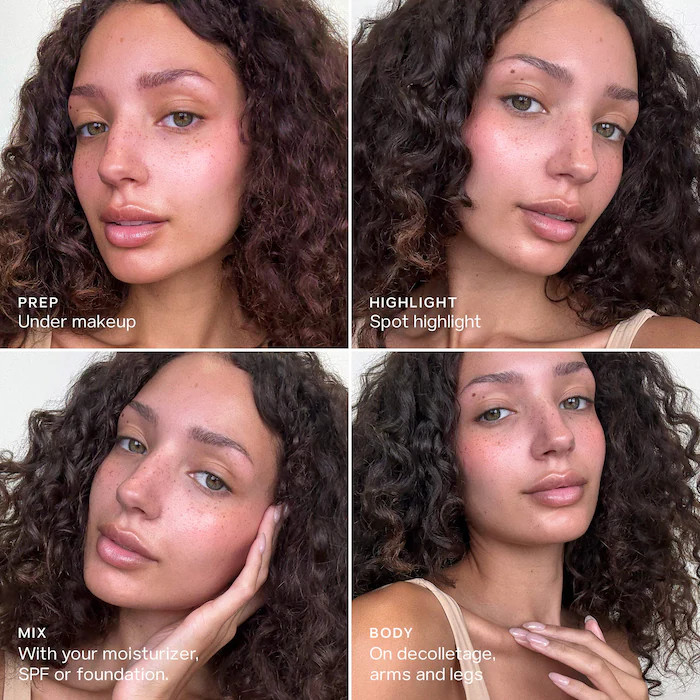 سرم چند منظوره درخشانکننده و هایلایتر ژلی Saie مدل Glowy Super Gel –رنگ Roseglow حجم مینی سایز ۱۵ میل