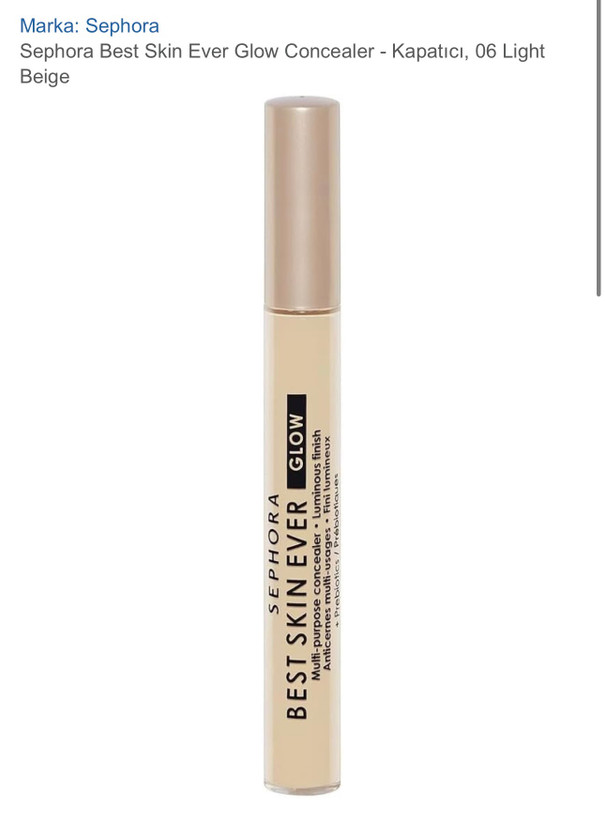 کانسیلر گلو و چندمنظوره سفورا کالکشن مدل Best Skin Ever Glow رنگ 06 Light Beige فولسایز ۷ میل