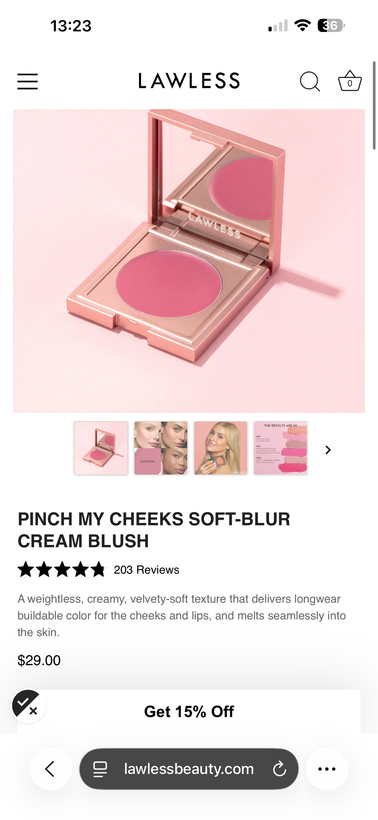 رژگونه کرمی لاولس مدل Pinch My Cheeks Soft-Blur، رنگ Duchess فولسایز ۵.۲ گرم