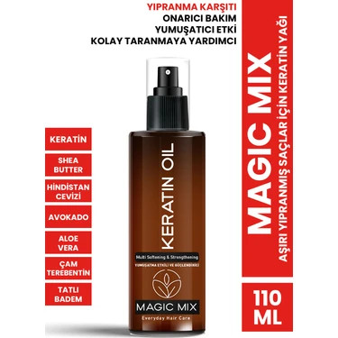 اسپری روغن کراتین مو پروکسین مدل Magic Mix مخصوص موهای بسیار آسیبدیده حجم فول ۱۹۰ میل