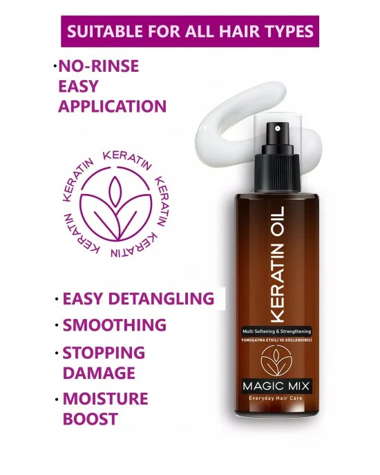 اسپری روغن کراتین مو پروکسین مدل Magic Mix مخصوص موهای بسیار آسیبدیده حجم فول ۱۹۰ میل