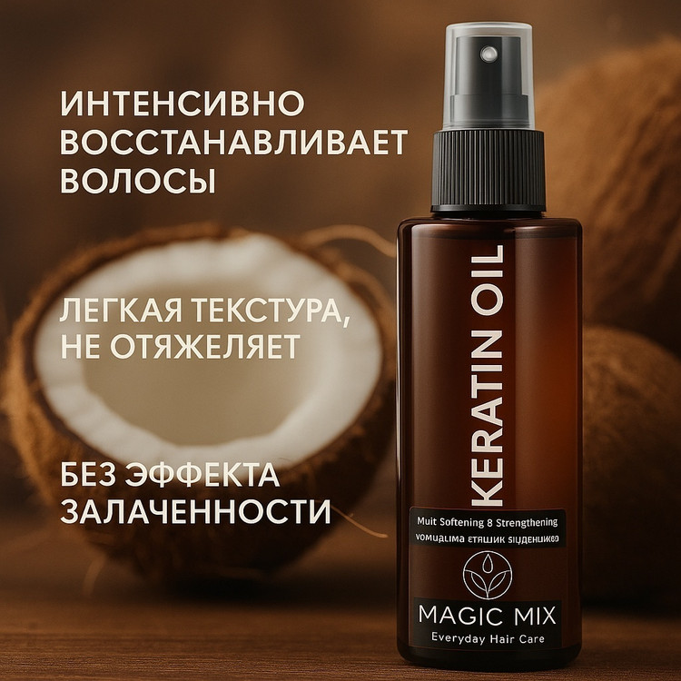 اسپری روغن کراتین مو پروکسین مدل Magic Mix مخصوص موهای بسیار آسیبدیده حجم فول ۱۹۰ میل