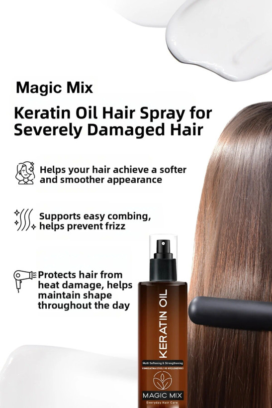 اسپری روغن کراتین مو پروکسین مدل Magic Mix مخصوص موهای بسیار آسیبدیده حجم فول ۱۹۰ میل